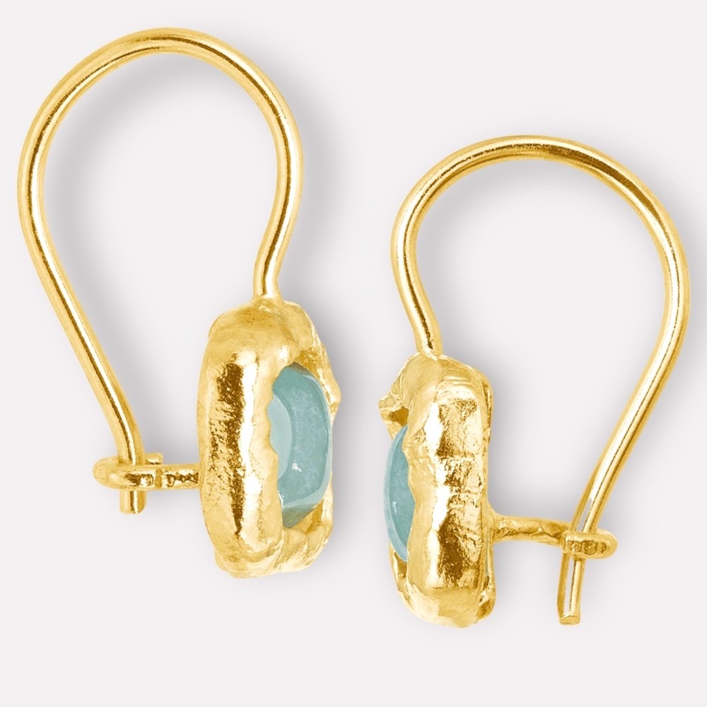 **SOLD** Silpada 'Mediterra' Drop Earrings 14K Gold on Sterling Silver NIB - Picture 4 of 7